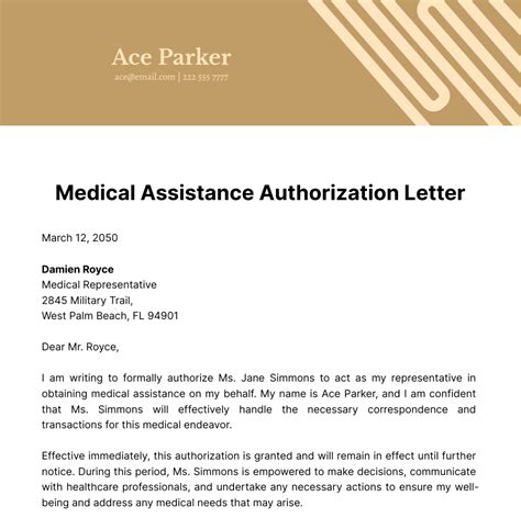 authorization letter for medical assistance philippines